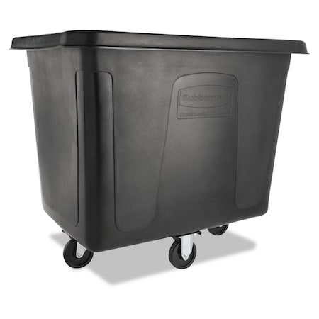 Rubbermaid Commercial Cube Truck, 500 lb Capacity, Black FG461600BLA
